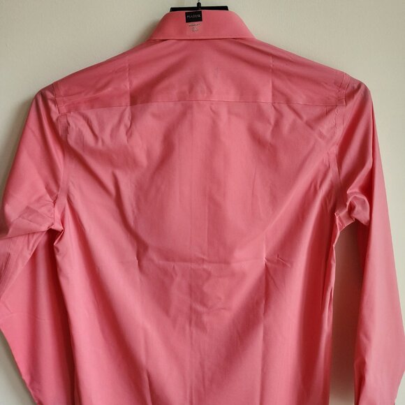 15.5 32/33 Pink Dress Shirt Skinny Fit Jos A Bank New Nwt Mens Flamingo Stretch - Picture 16 of 17